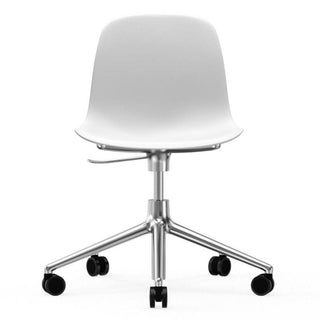 Normann Copenhagen Form polypropylene swivel chair with 5 wheels, aluminium legs and gas lift - Buy now on ShopDecor - Discover the best products by NORMANN COPENHAGEN design