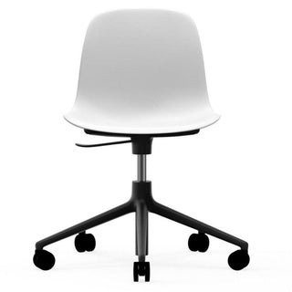 Normann Copenhagen Form polypropylene swivel chair with 5 wheels, black aluminium legs and gas lift - Buy now on ShopDecor - Discover the best products by NORMANN COPENHAGEN design