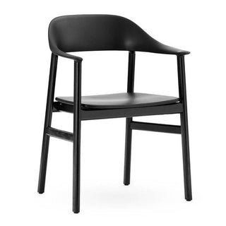 Normann Copenhagen Herit black polypropylene armchair with black oak legs - Buy now on ShopDecor - Discover the best products by NORMANN COPENHAGEN design