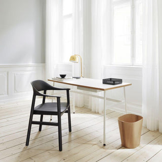 Normann Copenhagen Herit black polypropylene armchair with black oak legs - Buy now on ShopDecor - Discover the best products by NORMANN COPENHAGEN design