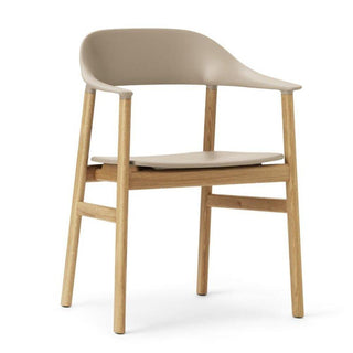 Normann Copenhagen Herit polypropylene armchair with oak legs Normann Copenhagen Herit Sand - Buy now on ShopDecor - Discover the best products by NORMANN COPENHAGEN design