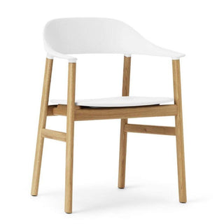 Normann Copenhagen Herit polypropylene armchair with oak legs Normann Copenhagen Herit White - Buy now on ShopDecor - Discover the best products by NORMANN COPENHAGEN design