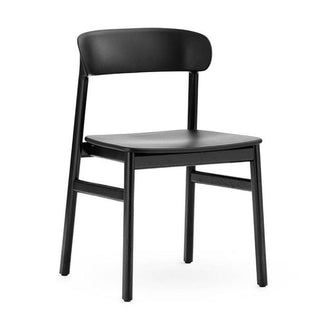 Normann Copenhagen Herit black polypropylene chair with black oak legs - Buy now on ShopDecor - Discover the best products by NORMANN COPENHAGEN design