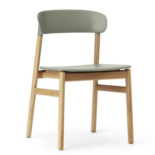 Normann Copenhagen Herit polypropylene chair with oak legs Normann Copenhagen Herit Dusty Green - Buy now on ShopDecor - Discover the best products by NORMANN COPENHAGEN design