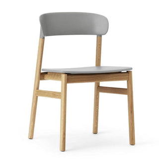 Normann Copenhagen Herit polypropylene chair with oak legs Normann Copenhagen Herit Grey - Buy now on ShopDecor - Discover the best products by NORMANN COPENHAGEN design