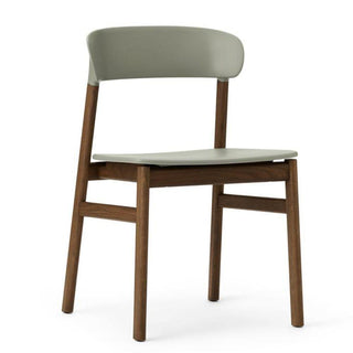 Normann Copenhagen Herit polypropylene chair with smoked oak legs Normann Copenhagen Herit Dusty Green - Buy now on ShopDecor - Discover the best products by NORMANN COPENHAGEN design