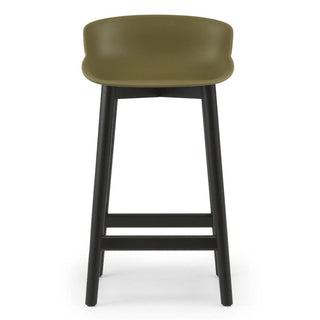 Normann Copenhagen Hyg black oak bar stool with polypropylene seat h. 65 cm. - Buy now on ShopDecor - Discover the best products by NORMANN COPENHAGEN design