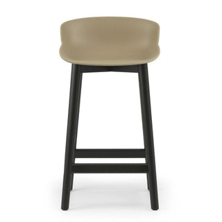 Normann Copenhagen Hyg black oak bar stool with polypropylene seat h. 65 cm. - Buy now on ShopDecor - Discover the best products by NORMANN COPENHAGEN design