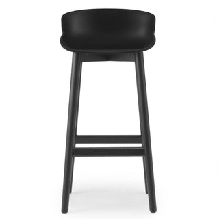 Normann Copenhagen Hyg black oak bar stool with polypropylene seat h. 75 cm. - Buy now on ShopDecor - Discover the best products by NORMANN COPENHAGEN design