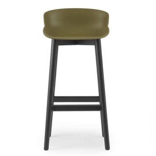 Normann Copenhagen Hyg black oak bar stool with polypropylene seat h. 75 cm. - Buy now on ShopDecor - Discover the best products by NORMANN COPENHAGEN design