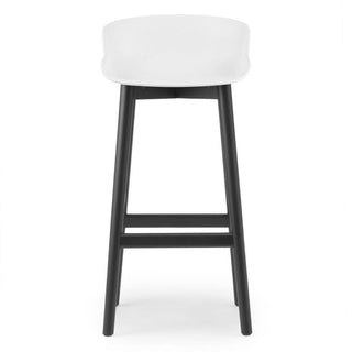 Normann Copenhagen Hyg black oak bar stool with polypropylene seat h. 75 cm. - Buy now on ShopDecor - Discover the best products by NORMANN COPENHAGEN design