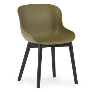 Normann Copenhagen Hyg polypropylene chair with black oak legs Normann Copenhagen Hyg Olive - Buy now on ShopDecor - Discover the best products by NORMANN COPENHAGEN design