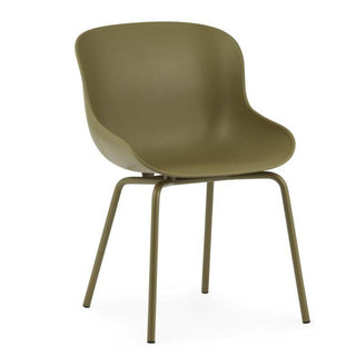 Normann Copenhagen Hyg polypropylene chair with steel legs Normann Copenhagen Hyg Olive - Buy now on ShopDecor - Discover the best products by NORMANN COPENHAGEN design