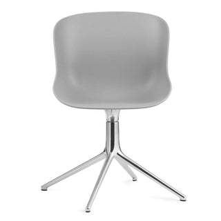 Normann Copenhagen Hyg polypropylene swivel chair with 4 aluminium legs - Buy now on ShopDecor - Discover the best products by NORMANN COPENHAGEN design