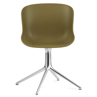 Normann Copenhagen Hyg polypropylene swivel chair with 4 aluminium legs - Buy now on ShopDecor - Discover the best products by NORMANN COPENHAGEN design