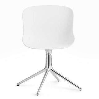 Normann Copenhagen Hyg polypropylene swivel chair with 4 aluminium legs - Buy now on ShopDecor - Discover the best products by NORMANN COPENHAGEN design