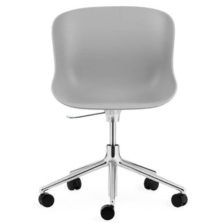 Normann Copenhagen Hyg polypropylene swivel chair with 5 wheels, aluminium legs and gas lift - Buy now on ShopDecor - Discover the best products by NORMANN COPENHAGEN design