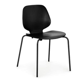 Normann Copenhagen My Chair oak stackable chair with black steel legs Normann Copenhagen My Chair Black Oak - Buy now on ShopDecor - Discover the best products by NORMANN COPENHAGEN design