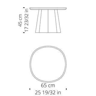 Normann Copenhagen Pine Large wooden table diam. 65 cm. - Buy now on ShopDecor - Discover the best products by NORMANN COPENHAGEN design