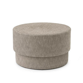 Normann Copenhagen Silo Medium upholstery pouf in fabric diam. 70 cm. Normann Copenhagen Silo Dusty Brown Albagia 214 - Buy now on ShopDecor - Discover the best products by NORMANN COPENHAGEN design