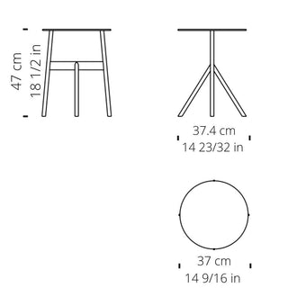 Normann Copenhagen Stock steel table h. 46 cm. - Buy now on ShopDecor - Discover the best products by NORMANN COPENHAGEN design