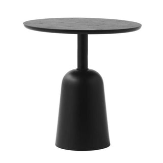 Normann Copenhagen Turn adjustable steel table diam. 55 cm. with ash top - Buy now on ShopDecor - Discover the best products by NORMANN COPENHAGEN design