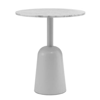 Normann Copenhagen Turn adjustable steel table diam. 55 cm. with marble top - Buy now on ShopDecor - Discover the best products by NORMANN COPENHAGEN design