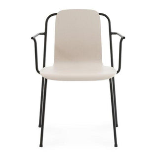 Normann Copenhagen Studio oak stackable armchair with black steel legs - Buy now on ShopDecor - Discover the best products by NORMANN COPENHAGEN design