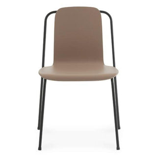 Normann Copenhagen Studio oak stackable chair with black steel legs - Buy now on ShopDecor - Discover the best products by NORMANN COPENHAGEN design