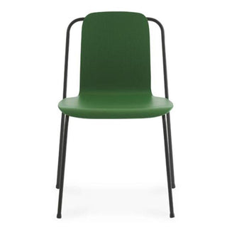 Normann Copenhagen Studio oak stackable chair with black steel legs - Buy now on ShopDecor - Discover the best products by NORMANN COPENHAGEN design