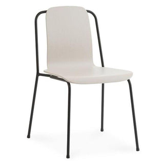 Normann Copenhagen Studio oak stackable chair with black steel legs Normann Copenhagen Studio Light Grey Oak - Buy now on ShopDecor - Discover the best products by NORMANN COPENHAGEN design