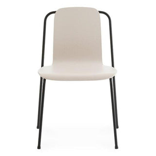 Normann Copenhagen Studio oak stackable chair with black steel legs - Buy now on ShopDecor - Discover the best products by NORMANN COPENHAGEN design