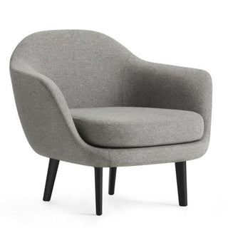 Normann Copenhagen Sum armchair full upholstery fabric with black aluminium structure Normann Copenhagen Sum Main Line flax MLF26 - Buy now on ShopDecor - Discover the best products by NORMANN COPENHAGEN design