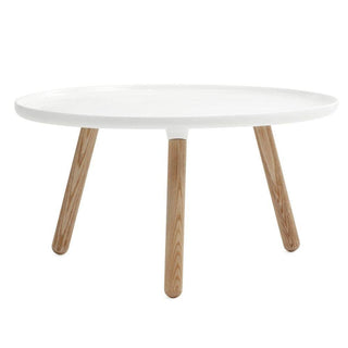 Normann Copenhagen Tablo Large table with plastic top diam. 78 cm. and ash legs Normann Copenhagen Tablo White - Buy now on ShopDecor - Discover the best products by NORMANN COPENHAGEN design