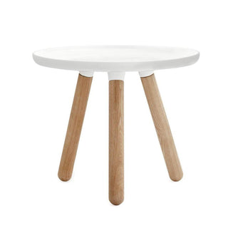 Normann Copenhagen Tablo Small table with plastic top diam. 50 cm. and ash legs Normann Copenhagen Tablo White - Buy now on ShopDecor - Discover the best products by NORMANN COPENHAGEN design