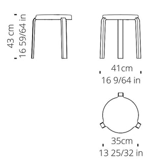 Normann Copenhagen Tap polypropylene stool with black oak legs h. 43 cm. - Buy now on ShopDecor - Discover the best products by NORMANN COPENHAGEN design