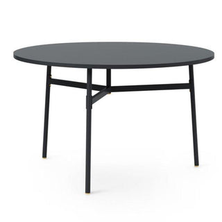 Normann Copenhagen Union table with laminate top diam. 120 cm, h. 74.5 cm. and steel legs Normann Copenhagen Union Black - Buy now on ShopDecor - Discover the best products by NORMANN COPENHAGEN design