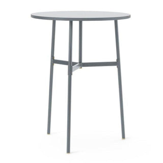 Normann Copenhagen Union table with laminate top diam. 80 cm, h. 105.5 cm. and steel legs Normann Copenhagen Union Grey - Buy now on ShopDecor - Discover the best products by NORMANN COPENHAGEN design