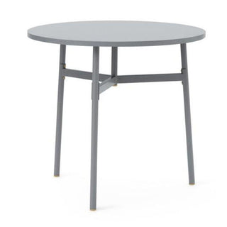 Normann Copenhagen Union table with laminate top diam. 80 cm, h. 74.5 cm. and steel legs Normann Copenhagen Union Grey - Buy now on ShopDecor - Discover the best products by NORMANN COPENHAGEN design