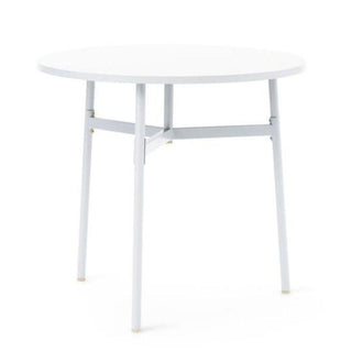 Normann Copenhagen Union table with laminate top diam. 80 cm, h. 74.5 cm. and steel legs Normann Copenhagen Union White - Buy now on ShopDecor - Discover the best products by NORMANN COPENHAGEN design