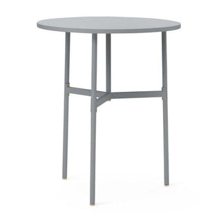 Normann Copenhagen Union table with laminate top diam. 80 cm, h. 95.5 cm. and steel legs Normann Copenhagen Union Grey - Buy now on ShopDecor - Discover the best products by NORMANN COPENHAGEN design