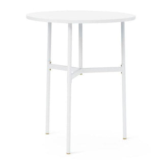 Normann Copenhagen Union table with laminate top diam. 80 cm, h. 95.5 cm. and steel legs Normann Copenhagen Union White - Buy now on ShopDecor - Discover the best products by NORMANN COPENHAGEN design