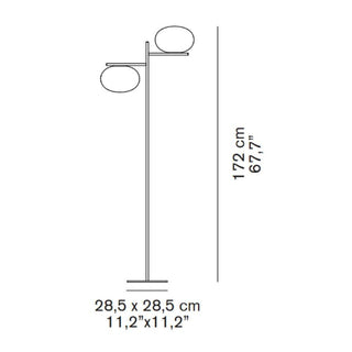 OLuce Alba 383 floor lamp satin brass by Mariana Pellegrino Soto - Buy now on ShopDecor - Discover the best products by OLUCE design