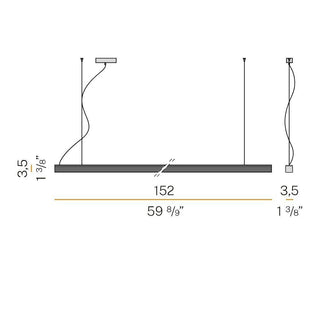 Panzeri Brooklyn Line suspension lamp LED 150 cm by Enzo Panzeri - Buy now on ShopDecor - Discover the best products by PANZERI design