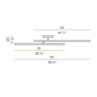 Panzeri Carmen ceiling/wall lamp LED 150 cm by Carmen Ferrara - Buy now on ShopDecor - Discover the best products by PANZERI design