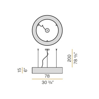Panzeri Golden Ring suspension lamp bi-emission LED diam. 80 cm - Buy now on ShopDecor - Discover the best products by PANZERI design