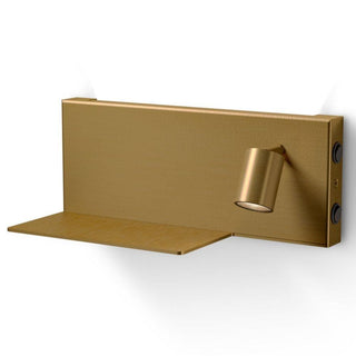 Panzeri Jay wall lamp LED with left shelf by Studio Tecnico Panzeri Panzeri Bronze - Buy now on ShopDecor - Discover the best products by PANZERI design