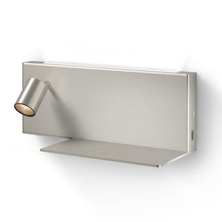 Panzeri Jay wall lamp LED with right shelf by Studio Tecnico Panzeri Panzeri Titanium - Buy now on ShopDecor - Discover the best products by PANZERI design