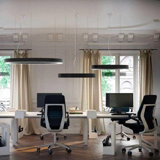 Panzeri Silver Ring suspension lamp LED diam. 120 cm - Buy now on ShopDecor - Discover the best products by PANZERI design