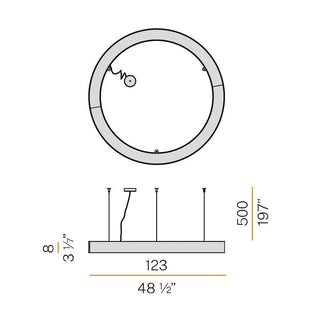 Panzeri Silver Ring suspension lamp LED diam. 120 cm - Buy now on ShopDecor - Discover the best products by PANZERI design